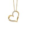 Heart Pendant with .07 Carat TW of Diamonds in 10kt Yellow Gold with Chain