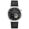 Men’s Bulova Silver Tone Black Strap Regatta Automatic Watch