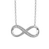 18″ Infinity Necklace with .04 Carat TW of Diamonds in Sterling Silver