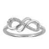 Infinity Ring with .05 Carat TW of Diamonds in Sterling Silver