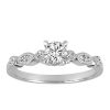 Colourless Collection Solitaire Engagement Ring With .31 Carat TW Of Diamonds In 18kt White Gold
