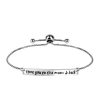 Adjustable I Love You to the Moon and Back Bracelet in Sterling Silver
