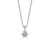 Snowflake Pendant with .05 Carat TW of Diamonds in Sterling Silver with Chain