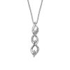 Infinity Pendant with .05 Carat TW of Diamonds in Sterling Silver with Chain