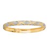 Fancy Bangle in 10kt White and Yellow Gold