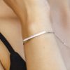 Adjustable Bracelet with Cubic Zirconia in Sterling Silver