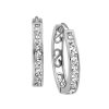 Hoop Earrings with .25 Carat TW of Diamonds in 10kt White Gold