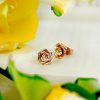 Enchanted Disney Belle Earrings with .07 Carat TW of Diamonds in 10kt Rose Gold