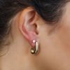 Hoop Earrings with .50 Carat TW of Diamonds in 10kt Yellow Gold