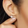 Stud Earrings with 1.00 Carat TW of Diamonds in 14kt White Gold