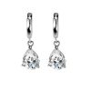 Pear Shaped Earrings with Cubic Zirconia in Sterling Silver