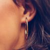 40MM Hoop Earrings in 10kt White Gold