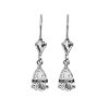 Drop Earrings with Cubic Zirconia in 10kt White Gold