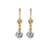 Drop Earrings with Cubic Zirconia in 10kt Yellow Gold
