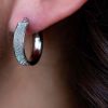 Sparkle Hoop earrings in Sterling Silver