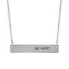 18″ Stainless Steel Be Kind Bar Necklace