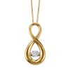 Fire of the North Pendant with .05 Carat Diamond in 10kt Yellow Gold with Chain