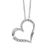 Heart Pendant with .07 Carat TW of Diamonds in 10kt White Gold with Chain