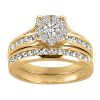 Bridal Set with 1.50 Carat TW of Diamonds In 14kt Yellow Gold