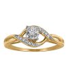 Engagement Ring with .08 Carat TW of Diamonds In 10kt Yellow Gold