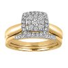 Bridal Set with .42 Carat TW of Diamonds in 10kt Yellow Gold