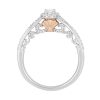 Enchanted Disney Ariel Engagement Ring with .63 Carat TW of Diamonds In 14kt White and Rose Gold