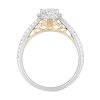 Enchanted Disney Rapunzel Engagement Ring with .75 Carat TW of Diamonds in 14kt White and Yellow Gold