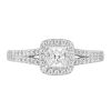 Enchanted Disney Cinderella Engagement Ring with .75 Carat TW of Diamonds in 14kt White Gold