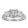 Fire of the North Three Stone Engagement Ring with 1.60 Carat TW of Diamonds in 18kt White Gold