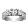 Three Stone Ring With 1.00 Carat TW Of Diamonds In 14kt White Gold