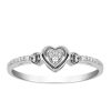 Heart Ring with .05 Carat TW of Diamonds in 10kt White Gold