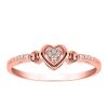 Heart Ring with .05 Carat TW of Diamonds in 10kt Rose Gold