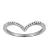 Stackable Ring with .10 Carat TW of Diamonds in 10kt White Gold
