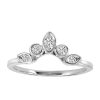 Stackable Contour Ring with .15 Carat TW of Diamonds in 14kt White Gold