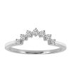 Stackable Contour Ring with .17 Carat TW of Diamonds in 14kt White Gold