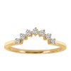 Stackable Contour Ring with .17 Carat TW of Diamonds in 14kt Yellow Gold