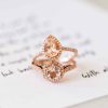 Ring with .21 Carat TW of Diamonds and Morganite in 14kt Rose Gold