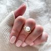 Ring with Pearl in 10kt Yellow Gold