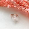Layla Ring with .08 Carat TW of Diamonds and Rose Quartz in 10kt Rose Gold