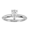 Solitaire Engagement Ring with .50 Carat Pear Shape Diamond in 14kt White Gold