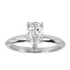Solitaire Engagement Ring with 1.00 Carat Pear Shape Diamond in 14kt White Gold