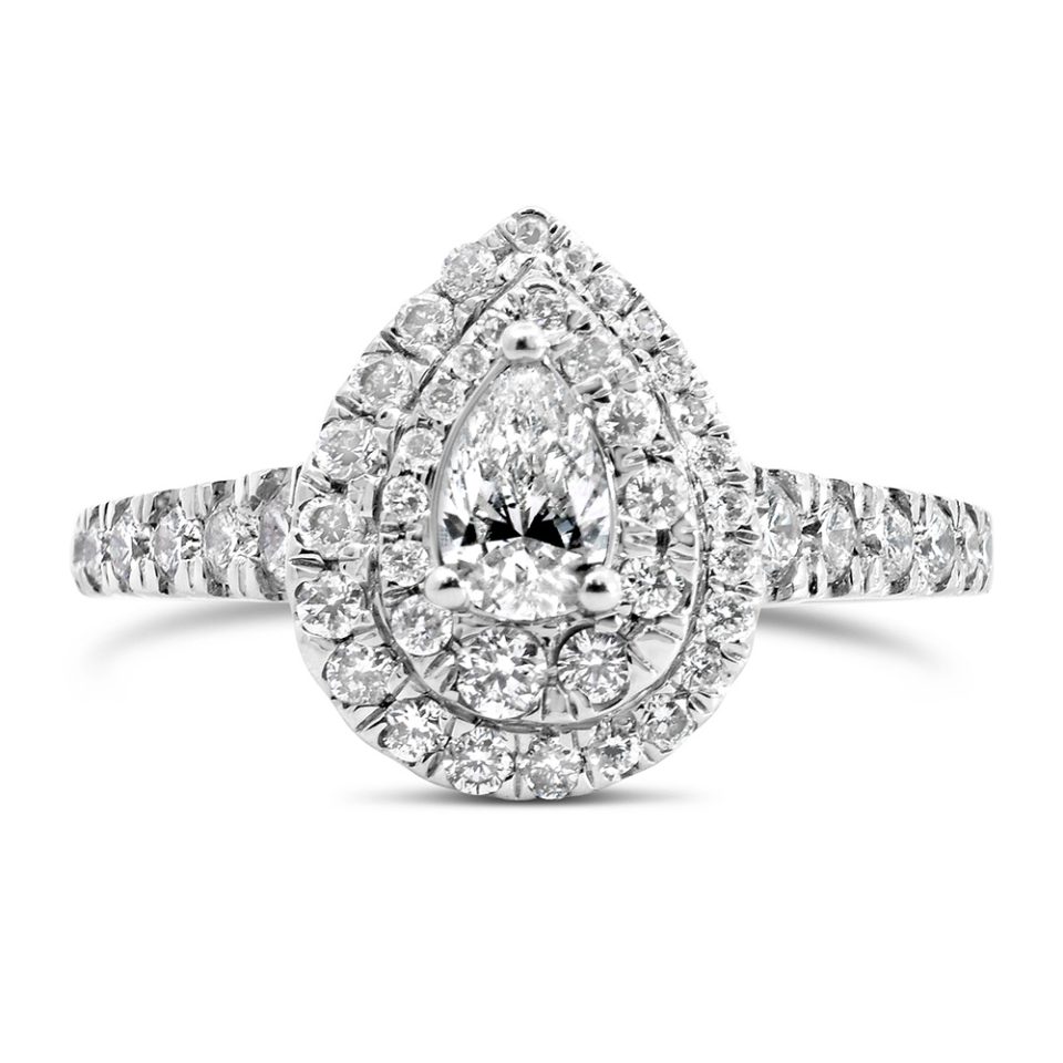 Engagement Ring with 1.00 Carat TW of Diamonds in 10kt White Gold