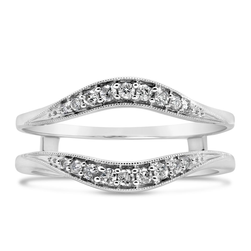 Wedding Band with .25 Carat TW of Diamonds in 14kt White Gold
