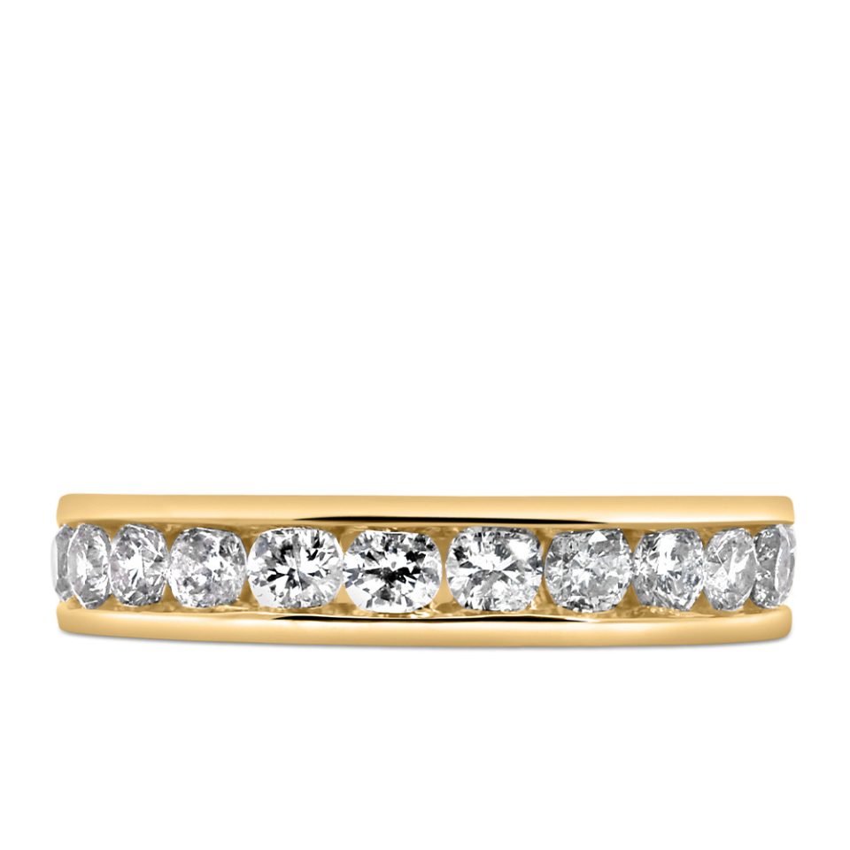 Wedding Band with 1.00 Carat TW of Diamonds in 14kt Yellow Gold