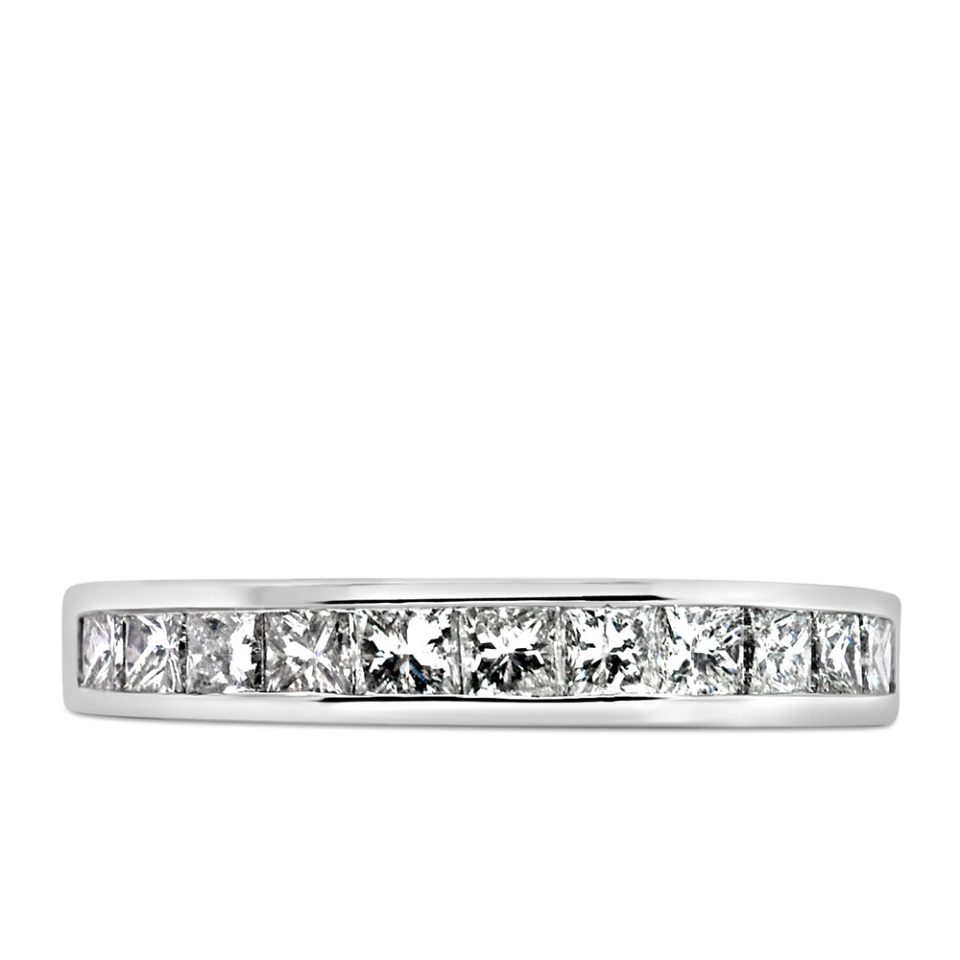 Wedding Band with 1.00 Carat TW of Diamonds in 14kt White Gold