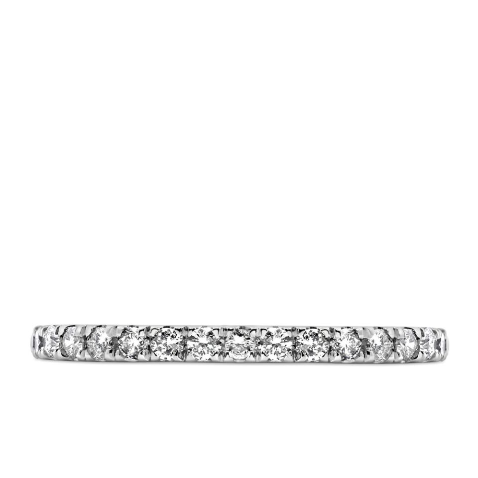 Wedding Band with .33 Carat TW of Diamonds in 14kt White Gold