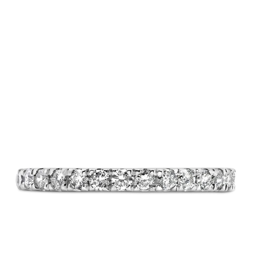 Wedding Band with .50 Carat TW of Diamonds in 14kt White Gold
