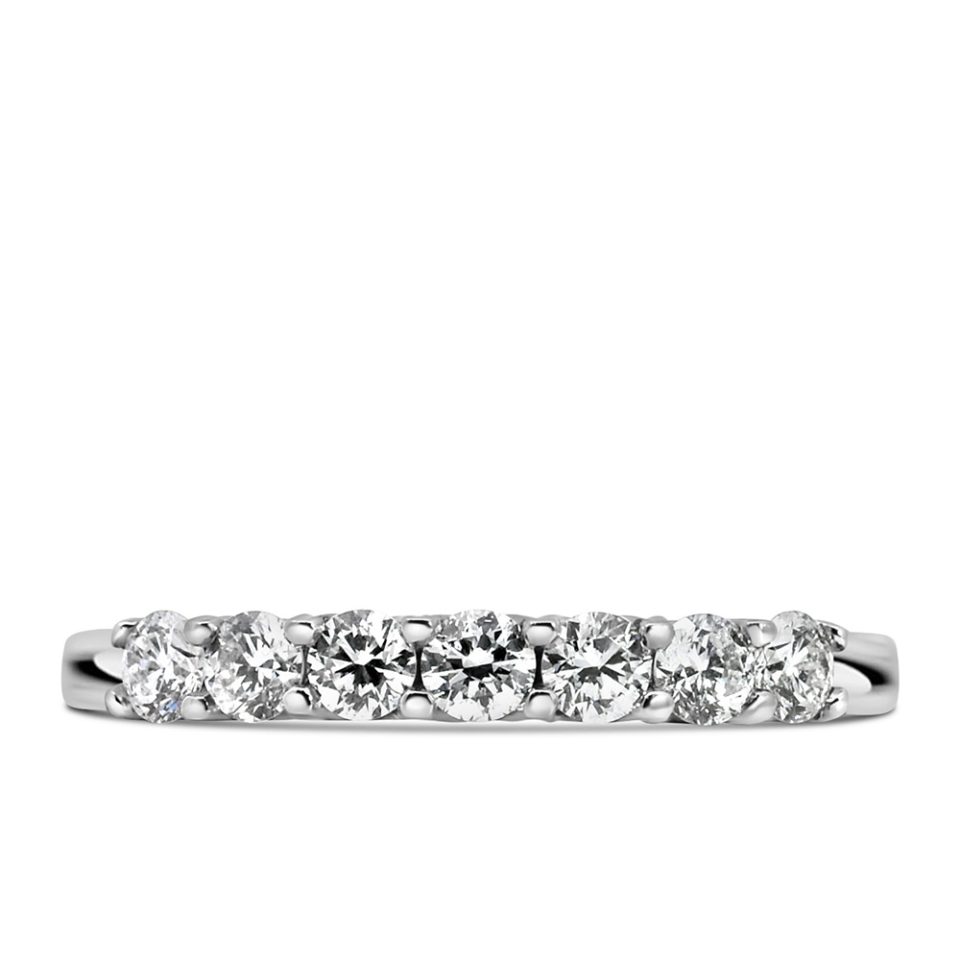 Wedding Ring with .50 Carat TW of Diamonds in 14kt White Gold