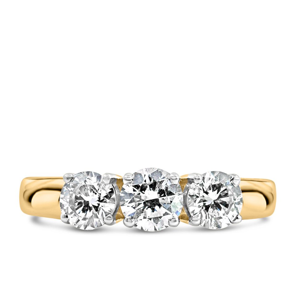 Ring with 1.00 Carat TW of Diamonds in 14kt Yellow Gold