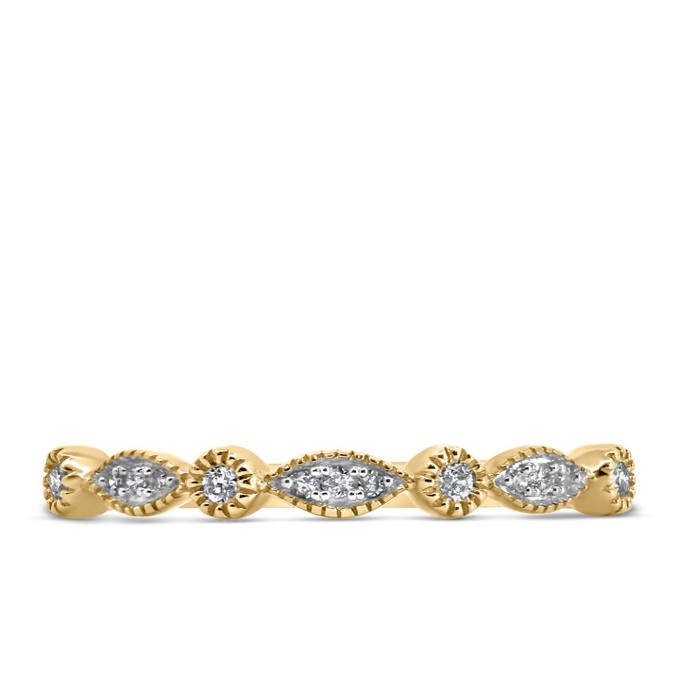 Ring with .07 Carat TW of Diamonds in 10kt Yellow Gold